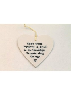 East Of India Porcelain Life's Truest Happiness Heart (FREE POSTAGE)